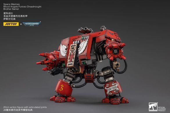 Коллекционная фигура Дредноут Кровавых Ангелов Фуриосо Warhammer 40K Blood Angels Furioso Brother Samel Dreadnought 1/18