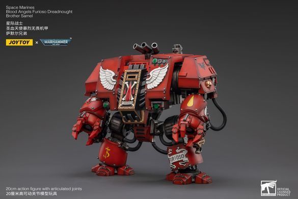 Коллекционная фигура Дредноут Кровавых Ангелов Фуриосо Warhammer 40K Blood Angels Furioso Brother Samel Dreadnought 1/18
