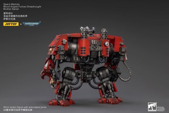 Коллекционная фигура Дредноут Кровавых Ангелов Фуриосо Warhammer 40K Blood Angels Furioso Brother Samel Dreadnought 1/18