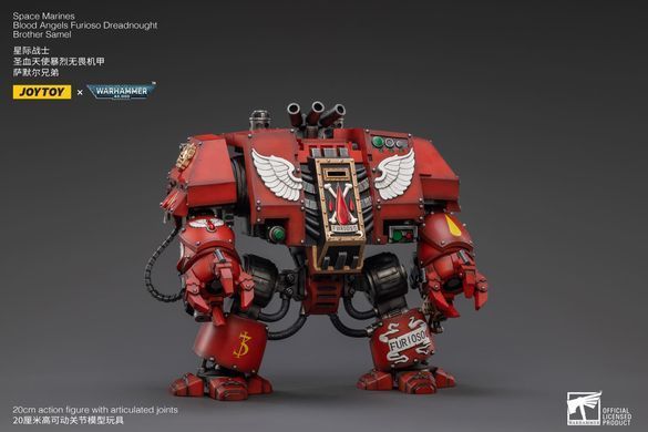 Коллекционная фигура Дредноут Кровавых Ангелов Фуриосо Warhammer 40K Blood Angels Furioso Brother Samel Dreadnought 1/18