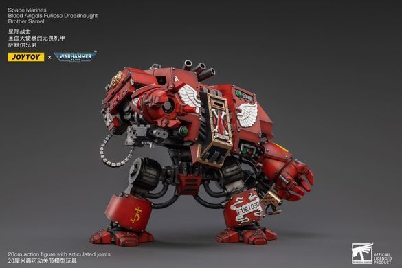 Коллекционная фигура Дредноут Кровавых Ангелов Фуриосо Warhammer 40K Blood Angels Furioso Brother Samel Dreadnought 1/18