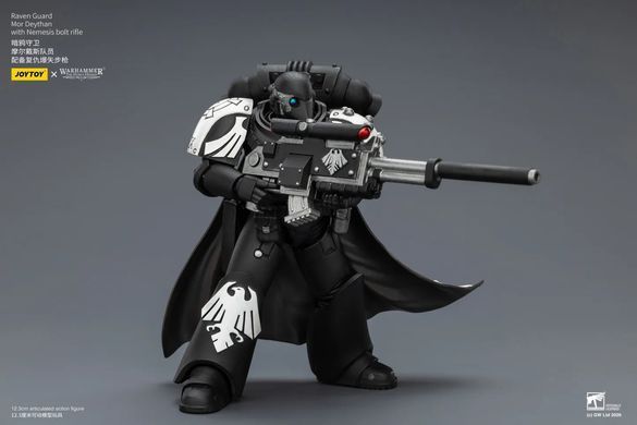 Коллекционная фигура Мор Дейтан Warhammer: The Horus Heresy Raven Guard Mor Deythan with Nemesis Bolt Rifle 1/18