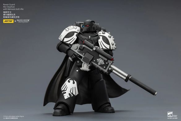 Коллекционная фигура Мор Дейтан Warhammer: The Horus Heresy Raven Guard Mor Deythan with Nemesis Bolt Rifle 1/18