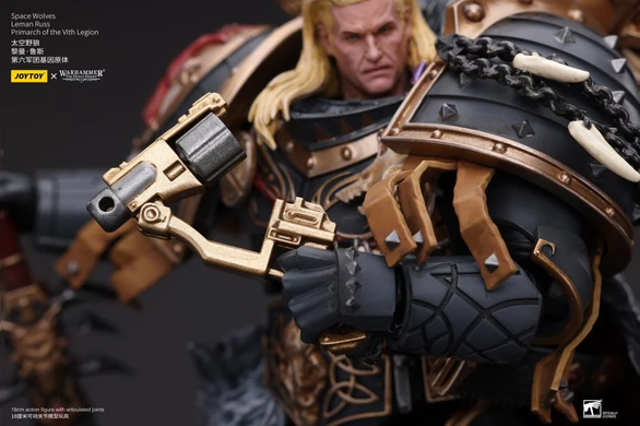 Коллекционная фигура Примаръ Легиона Космический Волков Леман Русс Warhammer: The Horus Heresy Space Wolves Leman Russ, Primarch of the VIth Legion 1/18