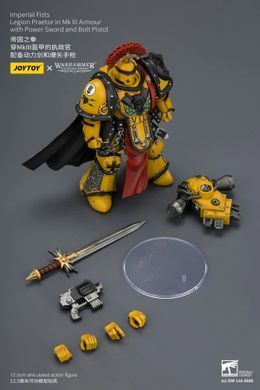 Колекційна фігура Претор Імперських Кулаків у броні MK III Warhammer: The Horus Heresy Imperial Fists Legion Praetor in Mk III Armour 1/18