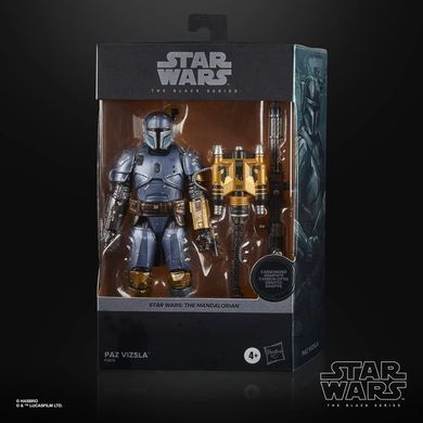 Коллекционная фигура Тяжеловооруженный Мандалорец Паз Визcла Star Wars The Black Series Heavy Infantry Mandalorian Paz Vizsla Carbonized