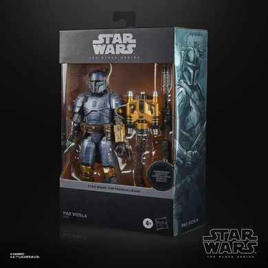 Коллекционная фигура Тяжеловооруженный Мандалорец Паз Визcла Star Wars The Black Series Heavy Infantry Mandalorian Paz Vizsla Carbonized