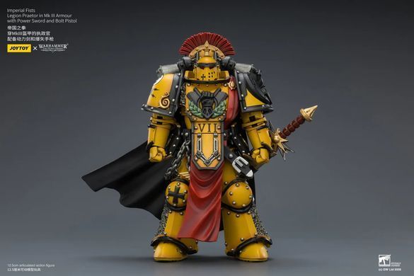 Колекційна фігура Претор Імперських Кулаків у броні MK III Warhammer: The Horus Heresy Imperial Fists Legion Praetor in Mk III Armour 1/18