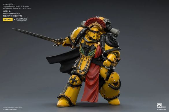 Колекційна фігура Претор Імперських Кулаків у броні MK III Warhammer: The Horus Heresy Imperial Fists Legion Praetor in Mk III Armour 1/18