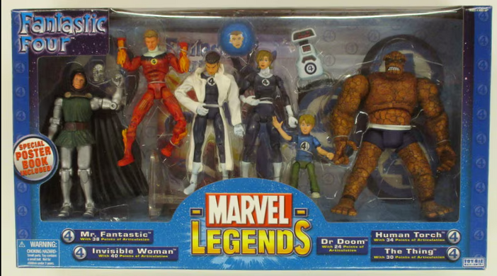 Комплект колекційних фігур Фантастична Четвірка Marvel Legends ToyBiz FANTASTIC 4 ( 2004 )