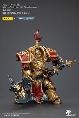 Колекційна фігура Адептус Кустодес JoyToy 1/18 Adeptus Custodes Allarus Custodian with Castellan Axe