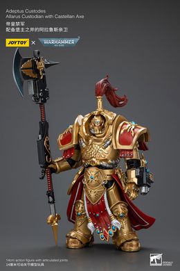 Колекційна фігура Адептус Кустодес JoyToy 1/18 Adeptus Custodes Allarus Custodian with Castellan Axe