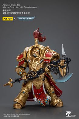 Колекційна фігура Адептус Кустодес JoyToy 1/18 Adeptus Custodes Allarus Custodian with Castellan Axe