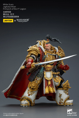 Колекційна фігура Джагатай Хан Warhammer: The Horus Heresy White Scars Jaghatai Khan, Primarch of the Vth Legion 1/18