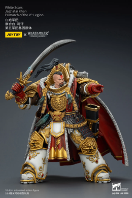 Колекційна фігура Джагатай Хан Warhammer: The Horus Heresy White Scars Jaghatai Khan, Primarch of the Vth Legion 1/18