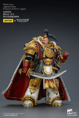 Колекційна фігура Джагатай Хан Warhammer: The Horus Heresy White Scars Jaghatai Khan, Primarch of the Vth Legion 1/18