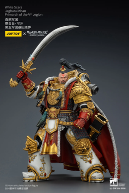 Колекційна фігура Джагатай Хан Warhammer: The Horus Heresy White Scars Jaghatai Khan, Primarch of the Vth Legion 1/18