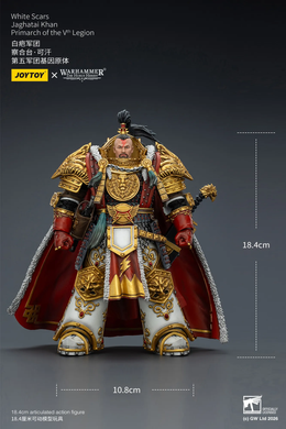 Колекційна фігура Джагатай Хан Warhammer: The Horus Heresy White Scars Jaghatai Khan, Primarch of the Vth Legion 1/18