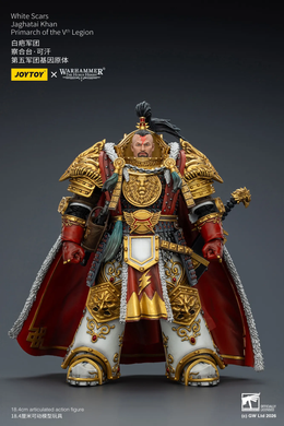 Колекційна фігура Джагатай Хан Warhammer: The Horus Heresy White Scars Jaghatai Khan, Primarch of the Vth Legion 1/18