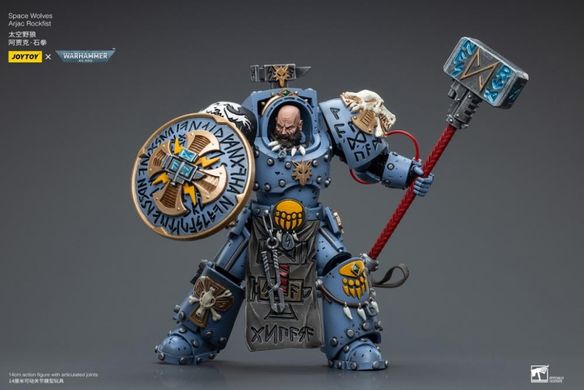 Колекційна фігура Арьяк Рокфіст Warhammer 40K Space Wolves Arjac Rockfist 1/18  JoyToy