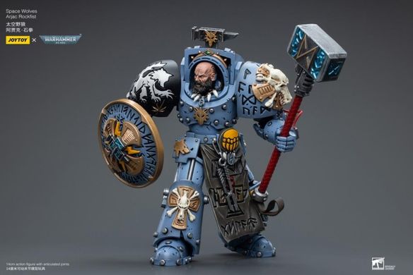 Колекційна фігура Арьяк Рокфіст Warhammer 40K Space Wolves Arjac Rockfist 1/18  JoyToy