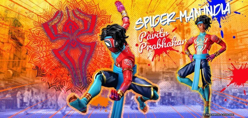 Коллекционная фигура Павитр Прабхакар Spider-Man: Across the Spider-Verse S.H.Figuarts Spider-Man India Pavitr Prabhakar
