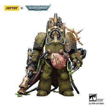 Колекційна фігура Володар Злоби Гвардії Смерті Warhammer 40,000 Death Guard Lord of Virulence with Power Fist and Twin Plague Spewer 1/18