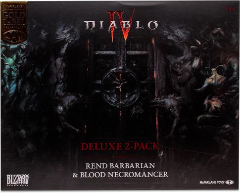 Комплект колекційних фігур Варвар та Некромансер Diablo IV Rend Barbarian and Blood Necromancer Gold Label