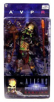 Коллекционная фигура Хищник Волк "Чужой против Хищника. Реквием" NECA AvP Requiem Battle Damaged Wolf Predator (unmasked, open mouth)