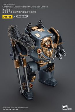 Коллекционная фигура Дрэдноут Космических Волков Warhammer: The Horus Heresy Space Wolves Contemptor Dreadnought with Gravis Bolt Cannon 1/18