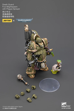 Колекційна фігура Породження Чуми Гвардії Смерті Warhammer 40,000 Death Guard Foul Blightspawn with Plague Sprayer 1/18