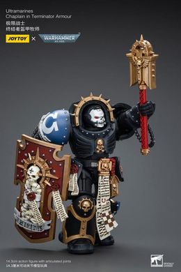 Колекційна фігура Капелан Ультрамаринів у броні термінатора Warhammer 40K Ultramarines Chaplain in Terminator Armor 1/18