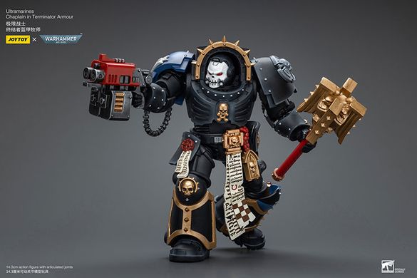 Колекційна фігура Капелан Ультрамаринів у броні термінатора Warhammer 40K Ultramarines Chaplain in Terminator Armor 1/18