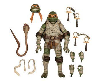 Коллекционная фигура Микеланджело Мумия NECA Universal Monsters x Teenage Mutant Ninja Turtles Ultimate Michelangelo as The Mummy