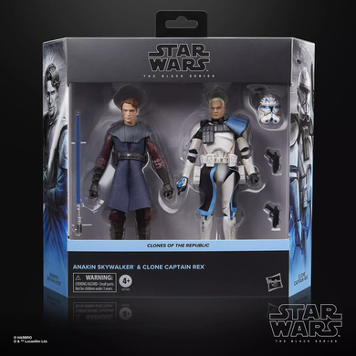Комплект колекційних фігур Енакін Скайвокер та Клон Капітан Рекс STAR WARS The Black Series Anakin Skywalker & Clone Captain Rex (пошкодженно пакування)