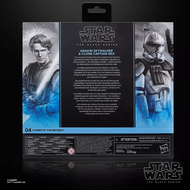 Комплект колекційних фігур Енакін Скайвокер та Клон Капітан Рекс STAR WARS The Black Series Anakin Skywalker & Clone Captain Rex (пошкодженно пакування)