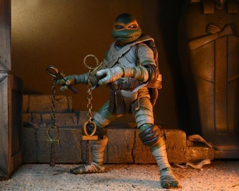Колекційна фігура Мікеланджело Мумія NECA Universal Monsters x Teenage Mutant Ninja Turtles Ultimate Michelangelo as The Mummy
