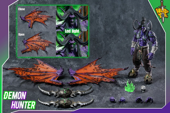 Коллекционная фигура Иллидан Лютошторм Hero Toys World of Warcraft Demon Hunter Illidan Stormrage