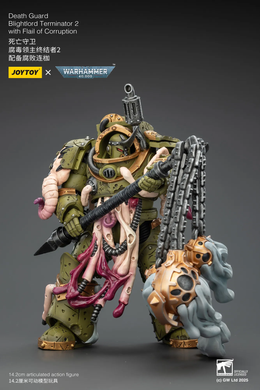 Колекційна фігура Блайтлорд Термінатор Гвардії смерті (вер. 2) Warhammer 40,000 Death Guard Blightlord Terminator (Ver. 2) with Flail of Corruption
