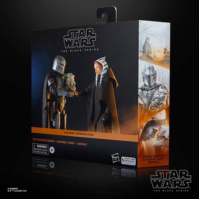 Комплект колекційних фігур Мандалорець, Грогу та Асока Star Wars The Black Series The Mandalorian, Ahsoka Tano & Grogu 3-Pack