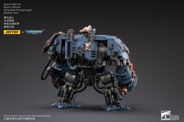 Колекційна фігура Дредноут Космічних Вовків Warhammer 40K Space Marines Space Wolves Venerable Dreadnought Brother Hvor 1/18