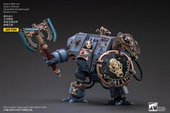 Колекційна фігура Дредноут Космічних Вовків Warhammer 40K Space Marines Space Wolves Venerable Dreadnought Brother Hvor 1/18