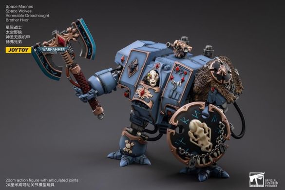 Колекційна фігура Дредноут Космічних Вовків Warhammer 40K Space Marines Space Wolves Venerable Dreadnought Brother Hvor 1/18