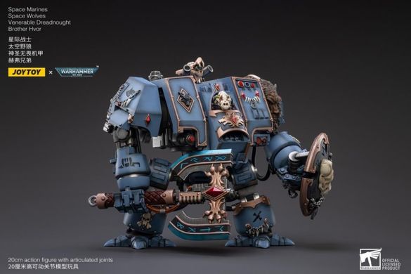 Колекційна фігура Дредноут Космічних Вовків Warhammer 40K Space Marines Space Wolves Venerable Dreadnought Brother Hvor 1/18