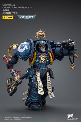 Колекційна фігура Бібліарій Ультрамаринів у броні термінатора Warhammer 40K Ultramarines Librarian in Terminator Armor 1/18