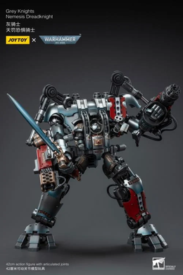 Колекційна фігура Дреднайт Сірих Лицарів з пілотом Warhammer 40K Grey Knights Nemesis Dreadknight with Terminator Caddon Vibova 1/18