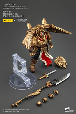 Коллекционная фигура Легио Кустодес Венатари с копьем Warhammer: The Horus Heresy Legio Custodes Custodian Venetari Squad Venetari with Venetari Lance 1/18
