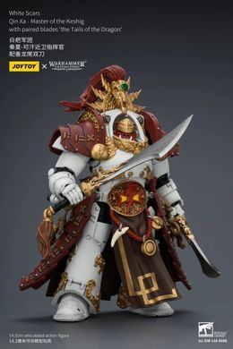 Колекційна фігура Цинь Са, Магістр Кешика Warhammer: The Horus Heresy White Scars Qin Xa Master of the Keshig with The Tails of the Dragon Blades 1/18