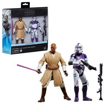 Комплект коллекционных фигур Мейс Винду и Клон 187 Легиона Star Wars: The Black Series Mace Windu & 187th Legion Clone Trooper