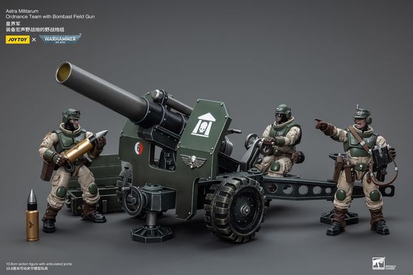 Комплект колекційних фігур Warhammer 40K Astra Militarum Ordnance Team with Bombast Field Gun Artillery 1/18